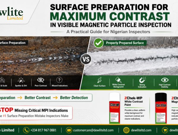 Surface Preparation for Maximum Contrast in Visible Magnetic Particle Inspection: A Practical Guide for Nigerian Inspectors