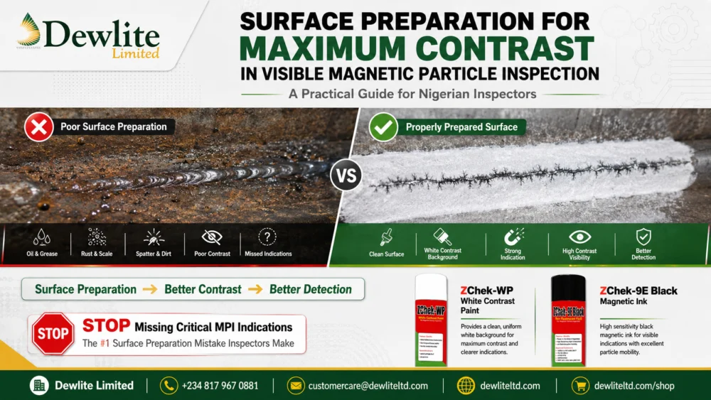 Surface Preparation for Maximum Contrast in Visible Magnetic Particle Inspection: A Practical Guide for Nigerian Inspectors